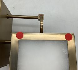 Open Box: Manor Alabaster Outdoor Sconce (19") - Tumbled Brass