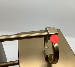 Open Box: Manor Alabaster Outdoor Sconce (19") - Tumbled Brass