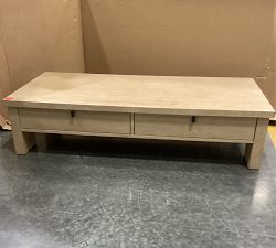 Open Box: Modern Farmhouse Rectangular Coffee Table (64") - Fog