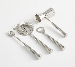 Open Box: Monique Lhuillier Trelliage Bar Tools, Set of 4 - Nickel