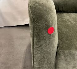Open Box: Remmy Petite Swivel Chair (32") - Rustic Chenille Dark Moss