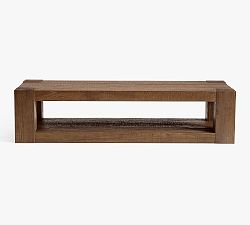 Open Box: Rockport Grand Rectangular Coffee Table (66") - Cocoa Brown