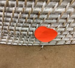 Open Box: Tava Handwoven Rattan Divided Hamper - White
