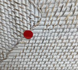 Open Box: Tava Handwoven Utility Basket, Extra Large (26.5"W x 10"H) - Whitewash