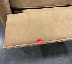 Open Box: Tyler Square Arm Leather Tall Manual Recliner without Nailheads (41") - Nubuck Camel, Seadrift