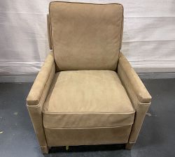 Open Box: Tyler Square Arm Leather Tall Manual Recliner without Nailheads (41") - Nubuck Camel, Seadrift