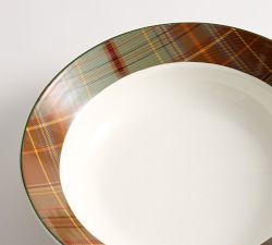 Woodrow Plaid Stoneware Serving Bowl