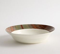 Woodrow Plaid Stoneware Serving Bowl