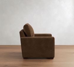 Pearce Modern Square Arm Leather Chair