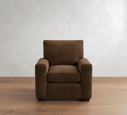 Pearce Modern Square Arm Leather Chair
