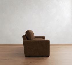 Pearce Modern Square Arm Leather Sofa (64"&ndash;120")