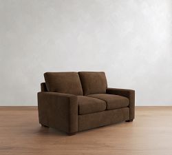 Pearce Modern Square Arm Leather Sofa (64"&ndash;120")