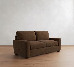 Pearce Modern Square Arm Leather Sofa (64"&ndash;120")