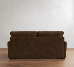 Pearce Modern Square Arm Leather Sofa (64"&ndash;120")