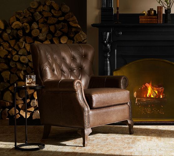 August Leather Chair by Pottery Barn