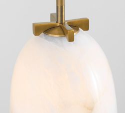 Chamberlin Alabaster Round Pendant (7")