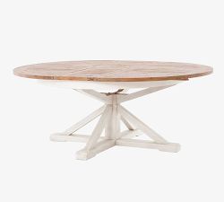 Hart Round Reclaimed Wood Extendable Dining Table (63" - 79")