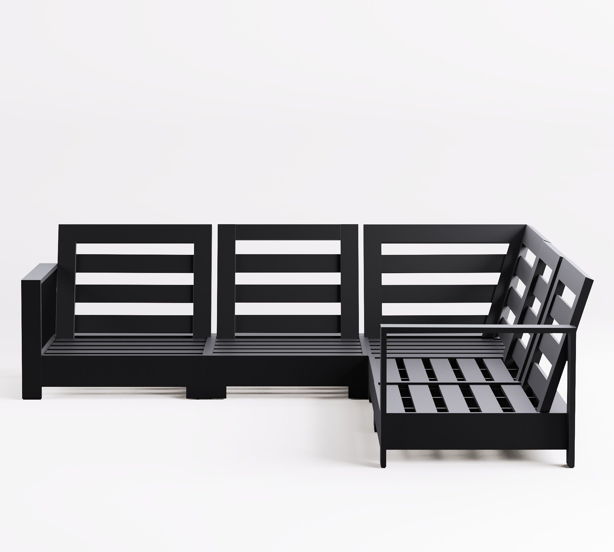 Malibu Metal Platform 5-Piece Outdoor Sectional (107")