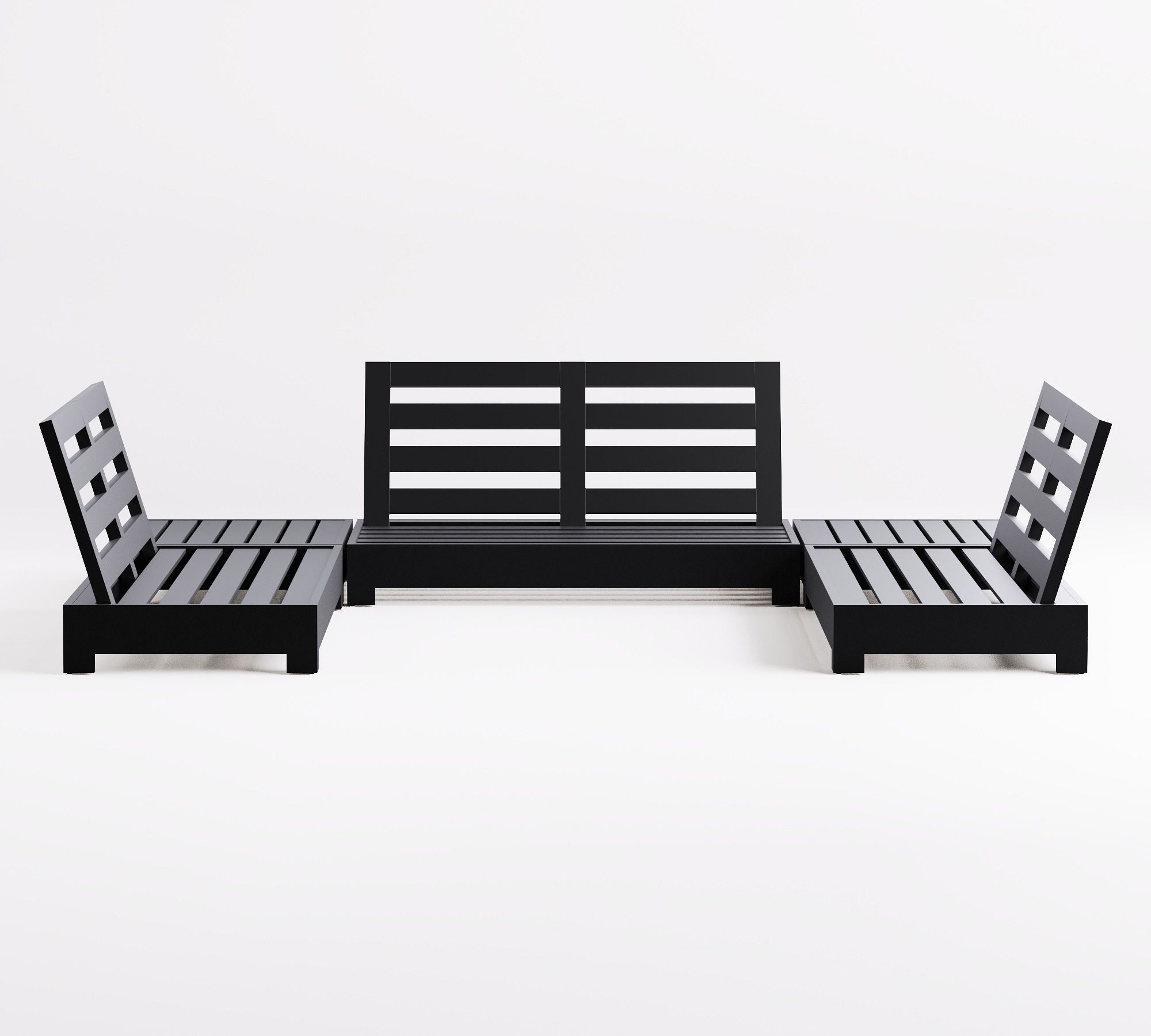 Malibu Metal Platform 5-Piece U-Shaped Sectional (132")