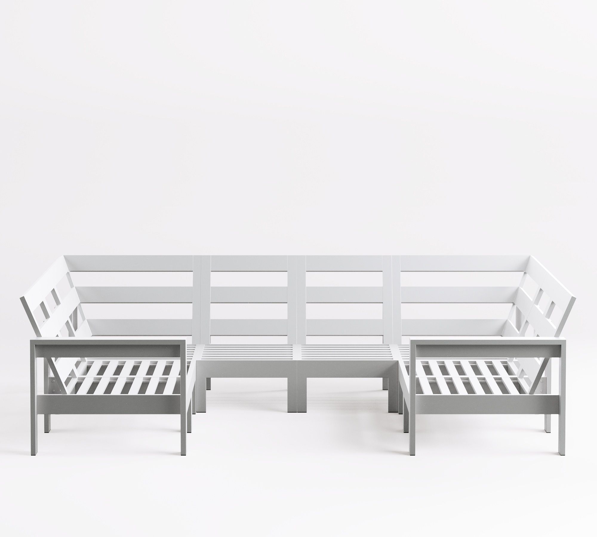 Malibu Metal 8-Piece U-Shaped Outdoor Sectional (115")