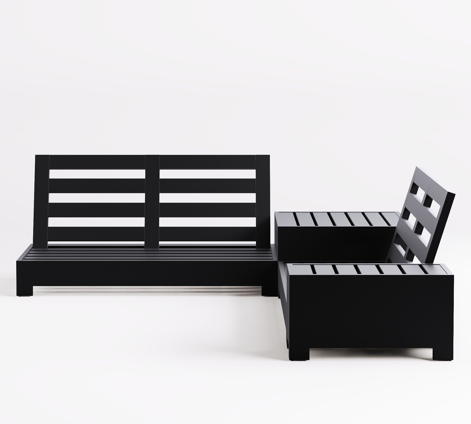 Malibu Metal Platform 4-Piece Outdoor Sectional (198")