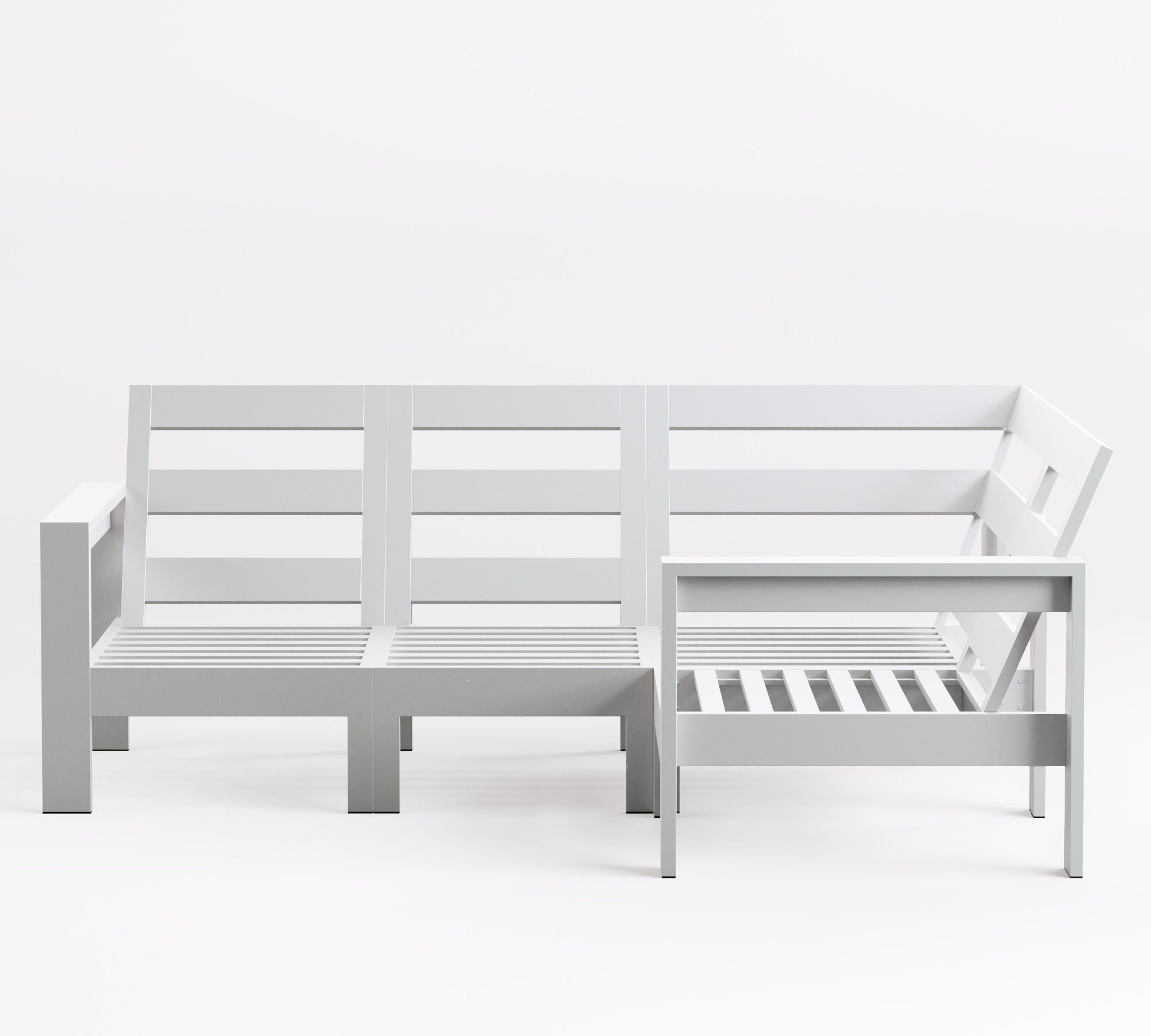 Malibu Metal 4-Piece Outdoor Sectional (85")