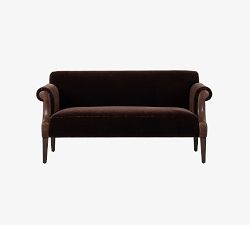 Maribel Roll Arm Leather Sofa