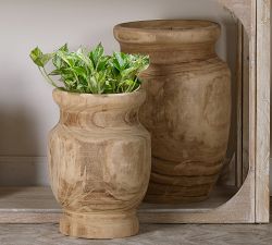 Handcrafted Laguna Wooden Vase