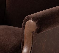 Maribel Roll Arm Leather Chair