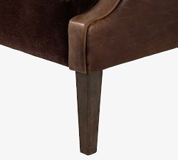 Maribel Roll Arm Leather Sofa