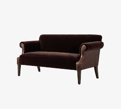 Maribel Roll Arm Leather Sofa