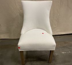 Open Box: Hayes Non-Tufted Upholstered Dining Chair - Sunbrella® Performance Chenille Salt, Gray Wash