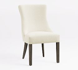 Open Box: Hayes Non-Tufted Upholstered Dining Chair - Sunbrella® Performance Chenille Salt, Gray Wash