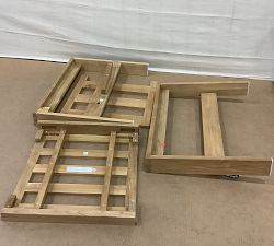 Open Box: Malibu Teak Outdoor Lounge Chair Frame Only - Natural