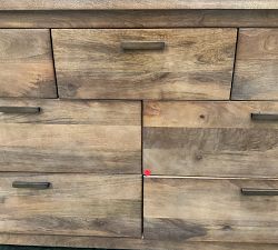 Open Box: Reed 7-Drawer Dresser (57.5") - Antique Umber, Antique Brass