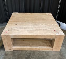 Open Box: Rockport Square Reclaimed Wood Coffee Table (44") - Pale Sand