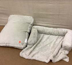 Open Box: Sherpa Faux Fur 3-in-1 Pet Bed, Large (44"W x 34"D) - White