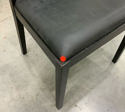 Open Box: Aldric Leather Dining Chair - Black