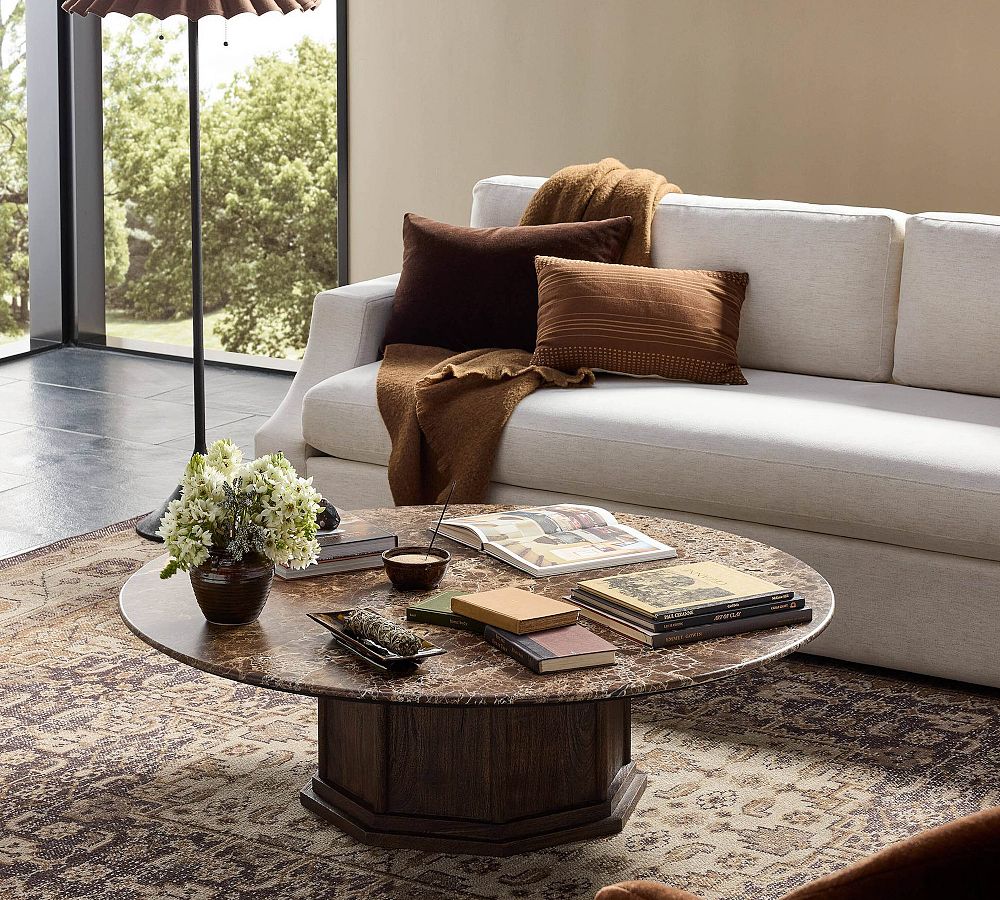 Thadeus Marble Coffee Table (50") by Pottery Barn