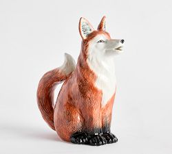 Fantastical Forest Stoneware Fox Pitcher