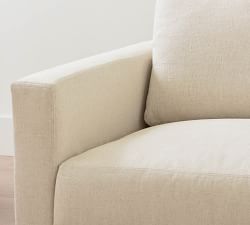 Carmel Slim Arm Slipcovered 3-Piece L-Shaped Wedge Sectional (120"&ndash;127")