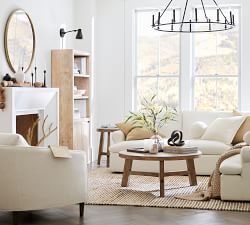 Rustic Farmhouse Round Side Table (23.5")