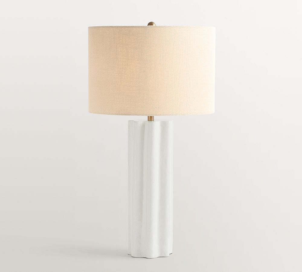 Mira Ribbed Ceramic Table Lamp (27") by Pottery Barn