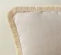 Sunbrella® Solid Fringe Outdoor Lumbar Pillow