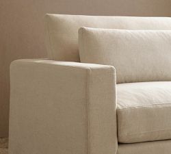 Westwood Square Arm Deep Seat Chaise Sectional (130"&ndash;136")