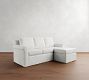 Cameron Roll Arm Slipcovered Reversible Chaise Sectional (88")