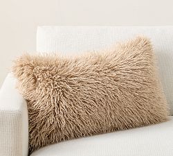 Mongolian Faux Fur Lumbar Pillow Cover