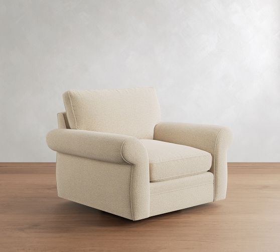 Pearce Roll Arm Deep Seat Swivel Chair by Pottery Barn