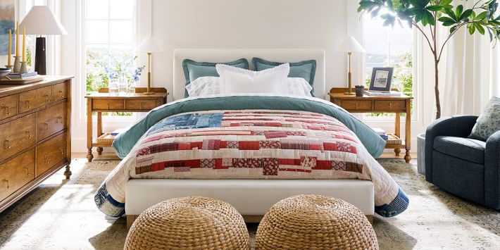 Chesterfield Upholstered Bed | Pottery Barn