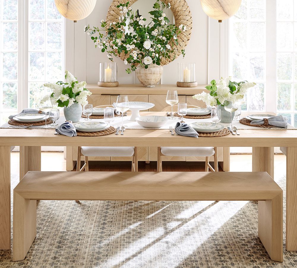 Blair Herringbone Dining Bench (68") by Pottery Barn